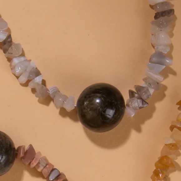 BN Erica Chang Stone Beaded Necklace Choker - Picture 1 of 5